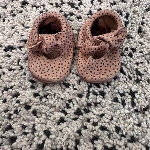 Freshly Picked Tan Polka Dot Baby Shoes